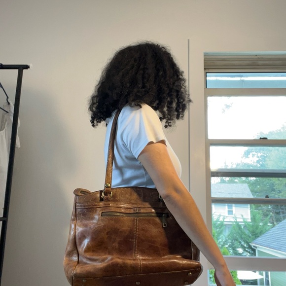 Patricia Nash Rich Brown Leather Shoulder Bag - Picture 1 of 4